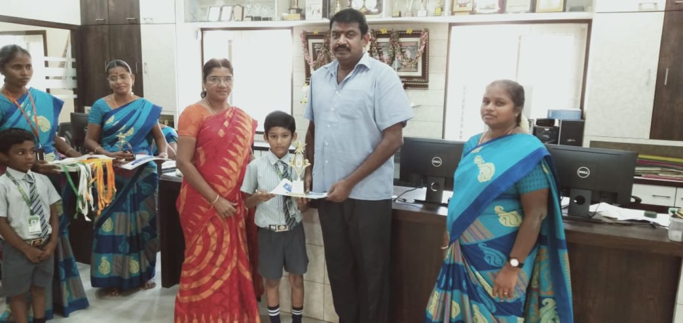 Yuvan R K (IV std) grabbed Third prize in YOGA special category 